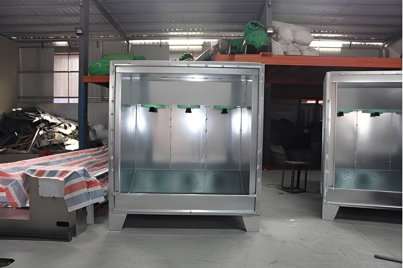 Manual powder coating booth