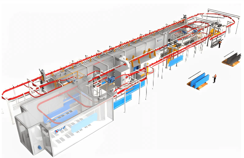 Ketu powder coating line in operation