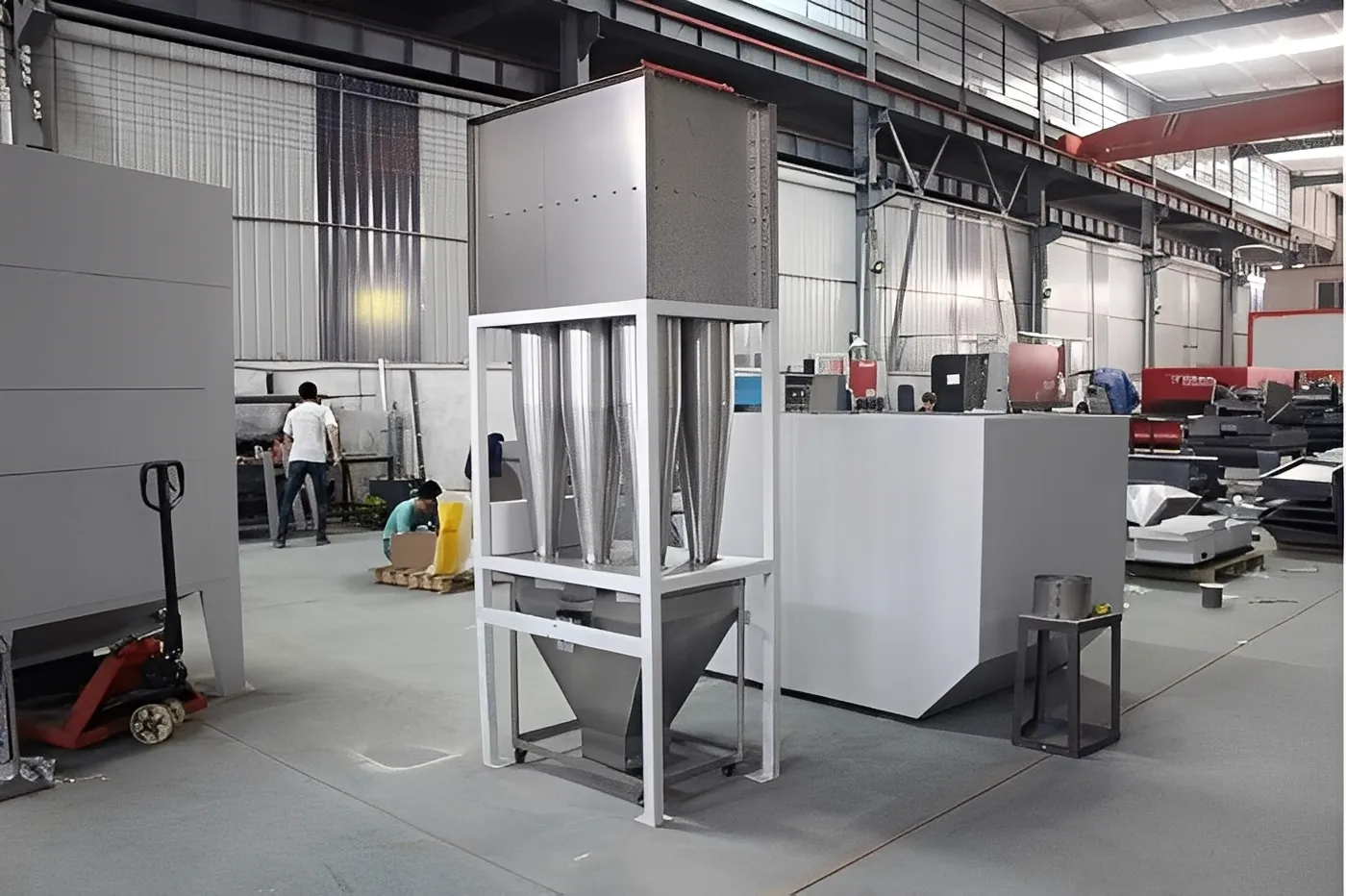 Engineering department with CAD workstations and design tools