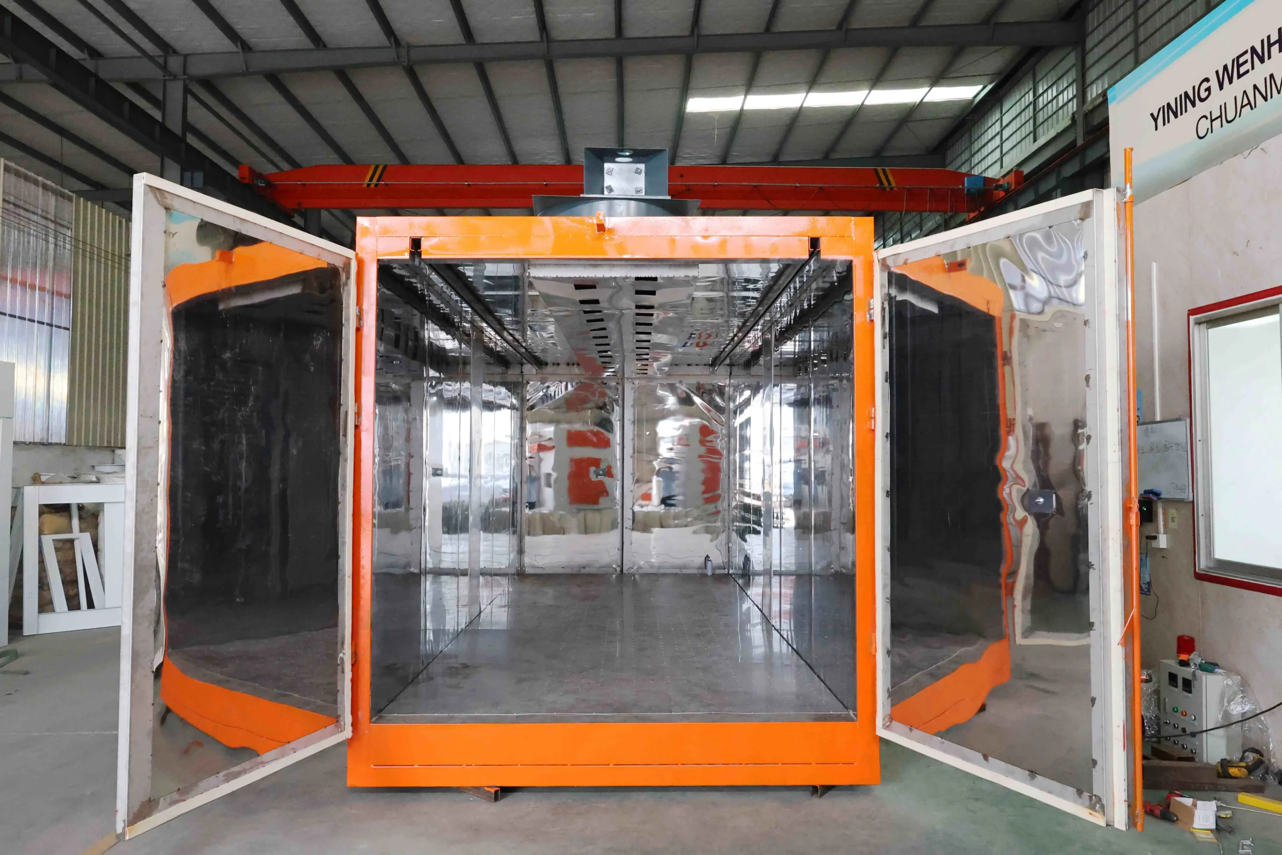 Natural gas curing oven for machinery powder coating line