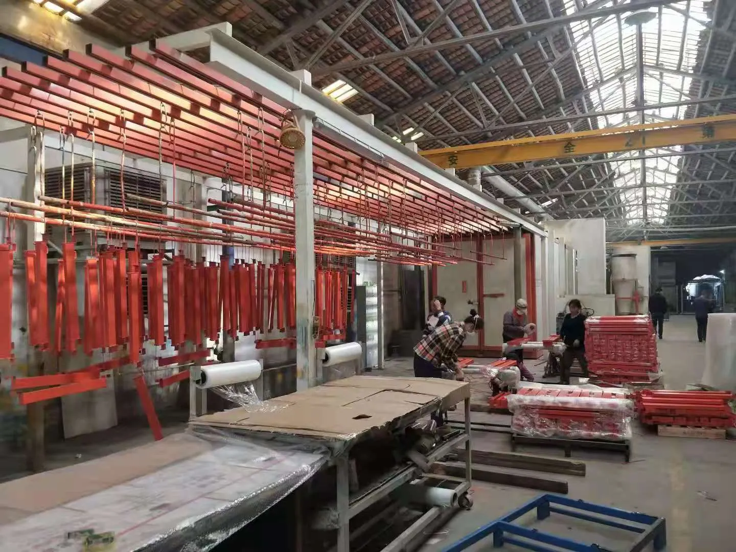 Steel structure powder coating