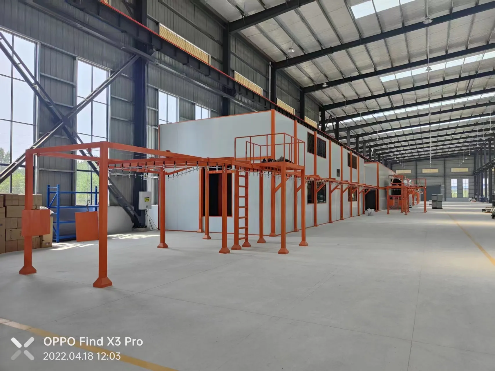 Completed production line in full operation