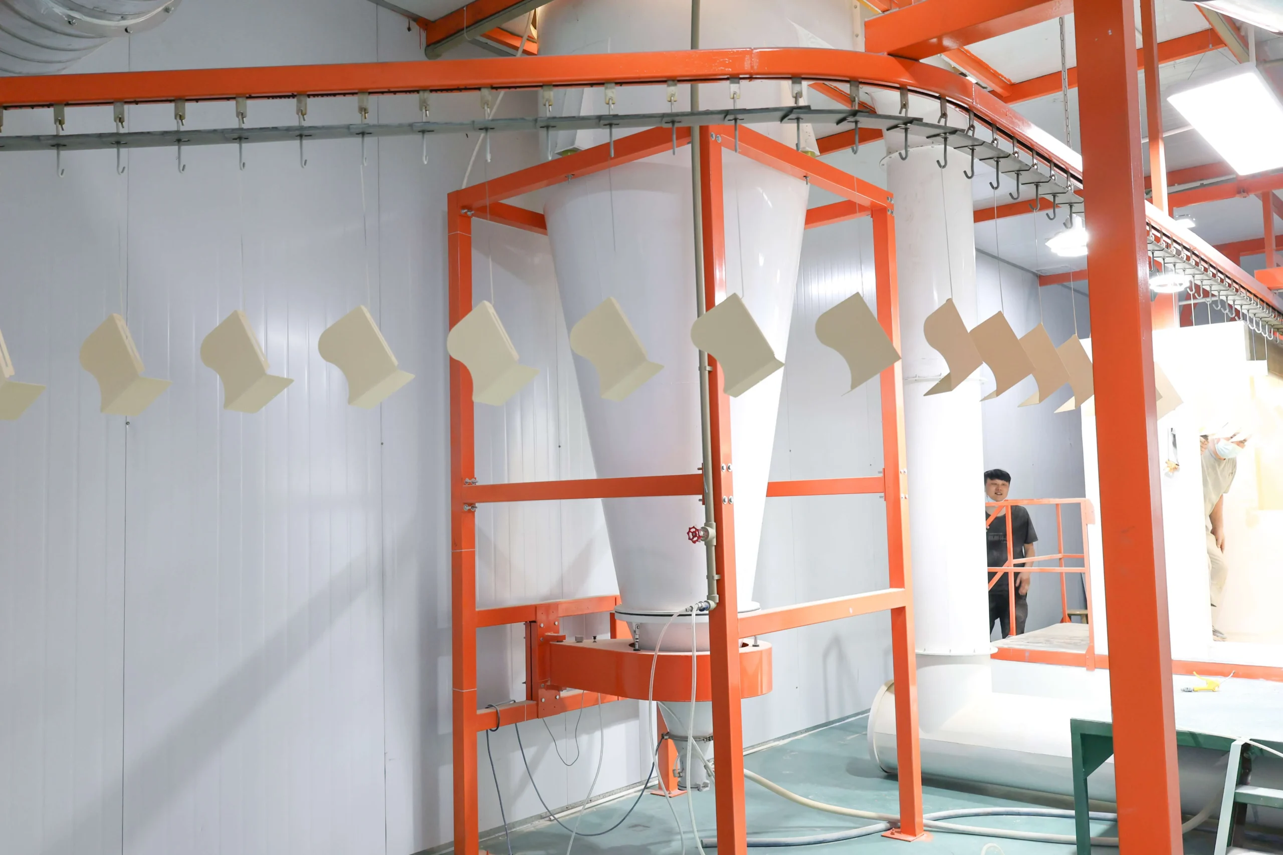 Complete powder coating production line overview