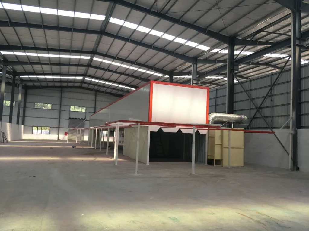 electrostatic powder coating line operation