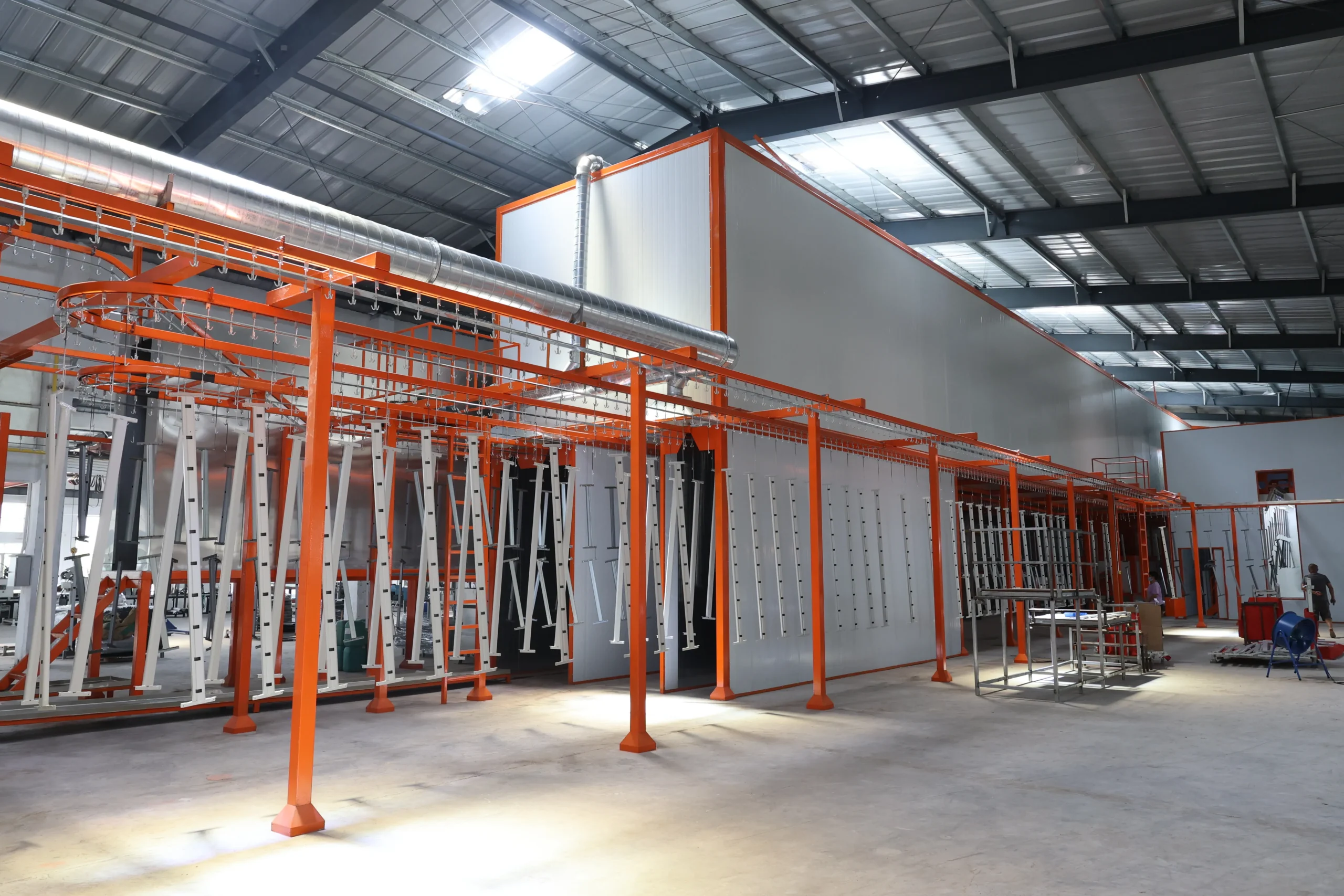 Metal furniture production line installation
