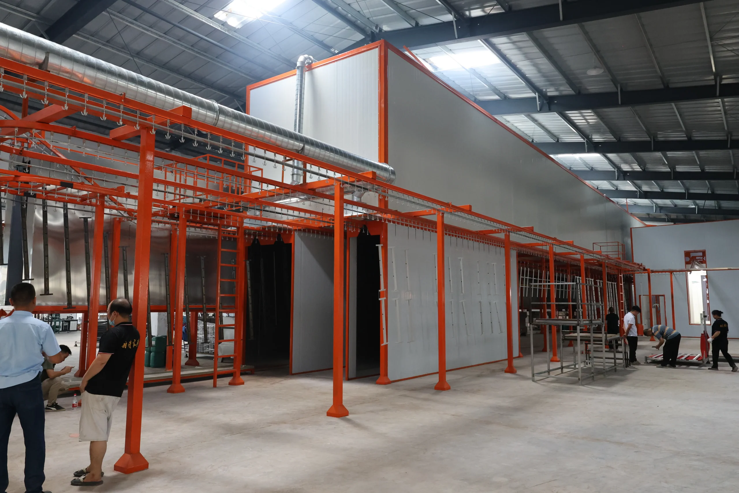 Manual powder coating booth with hand spray gun for small to medium production
