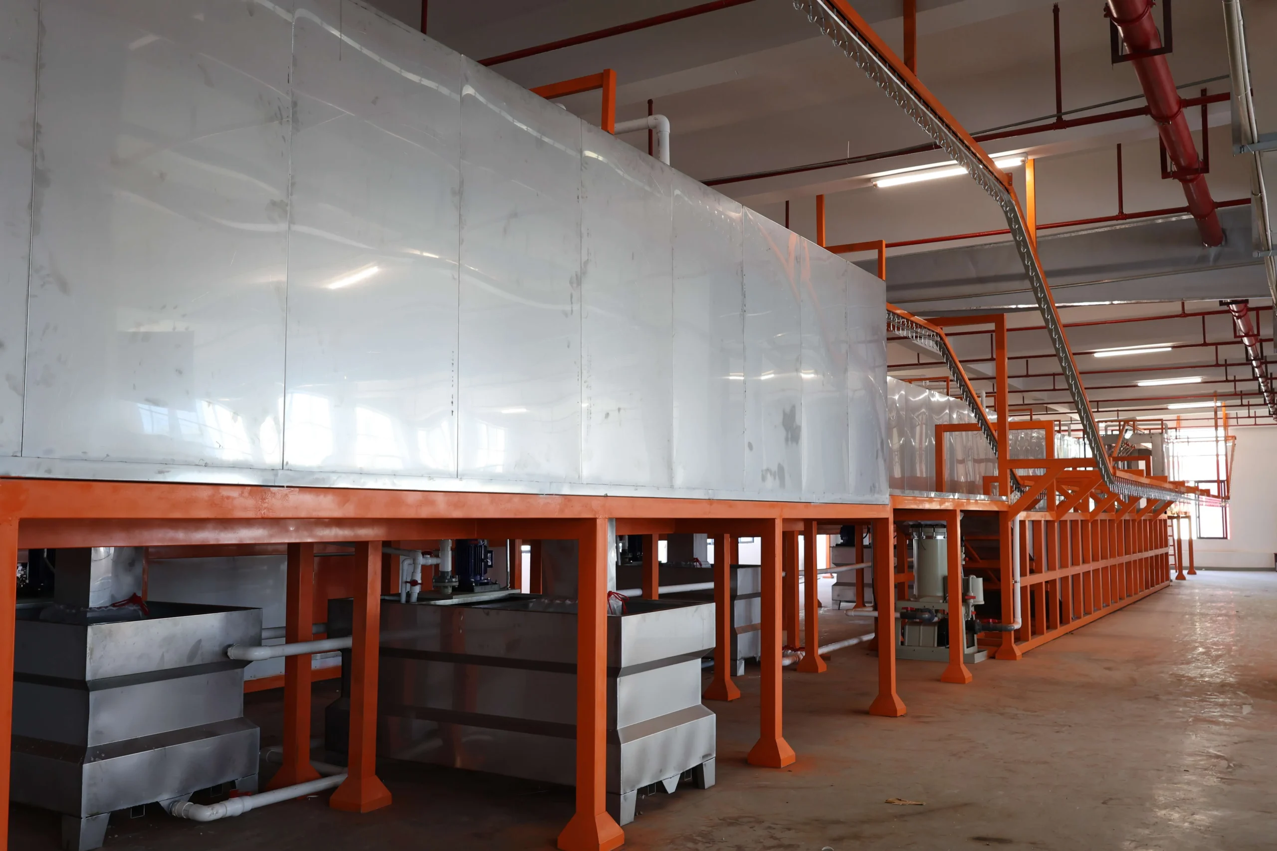 Aluminum profiles and window frames with powder coating finish