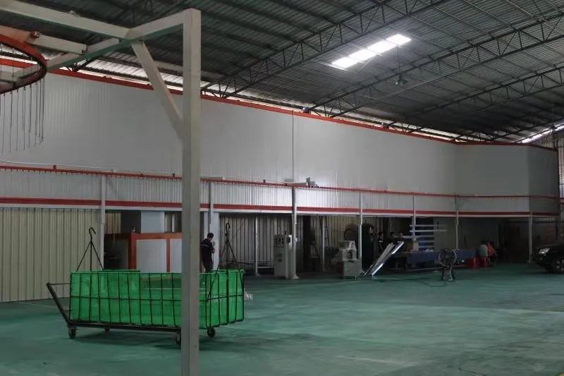 Metal furniture powder coating line
