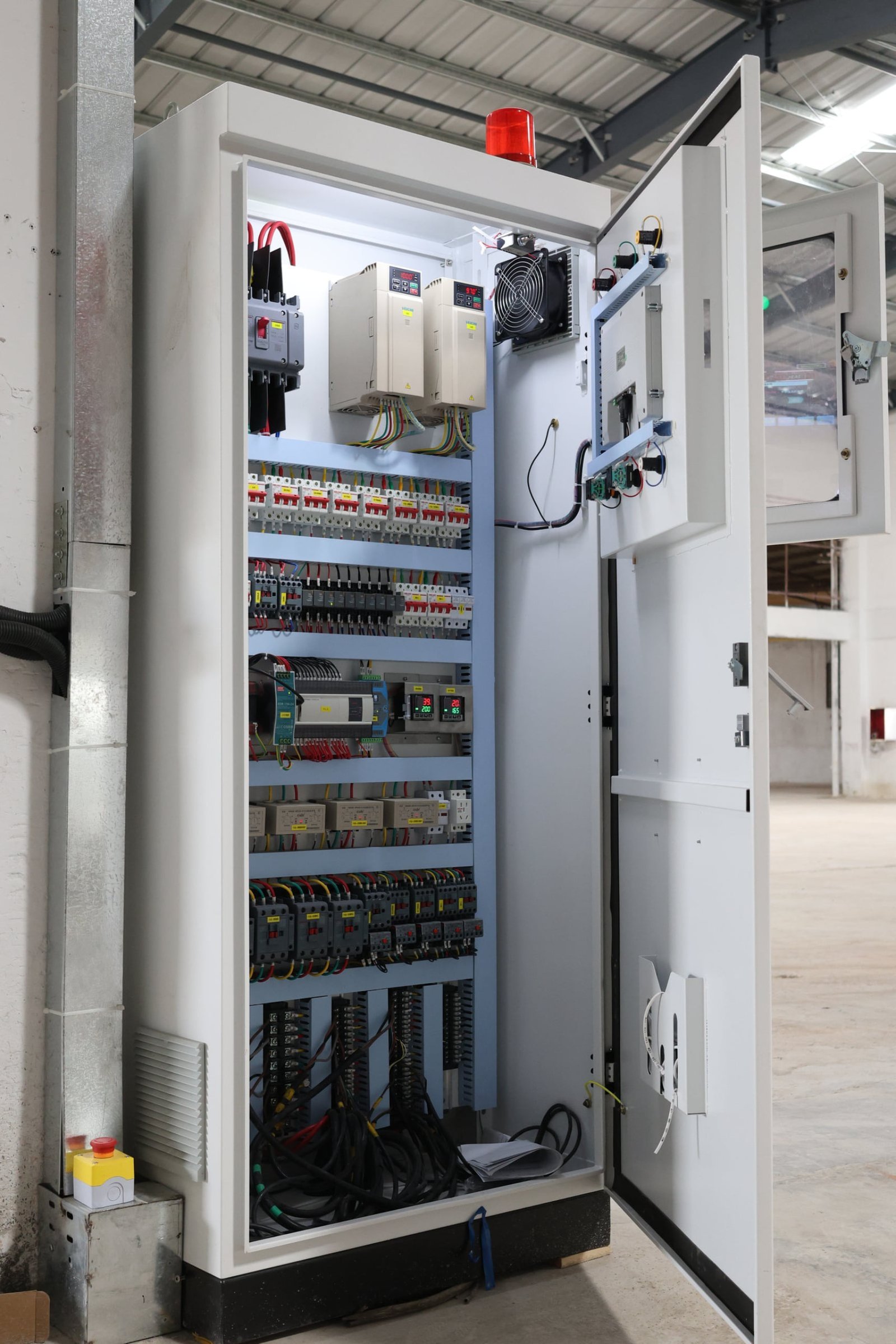 Main assembly workshop with multiple powder coating line workstations