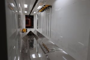 automated spray booth with electrostatic equipment for hardware production