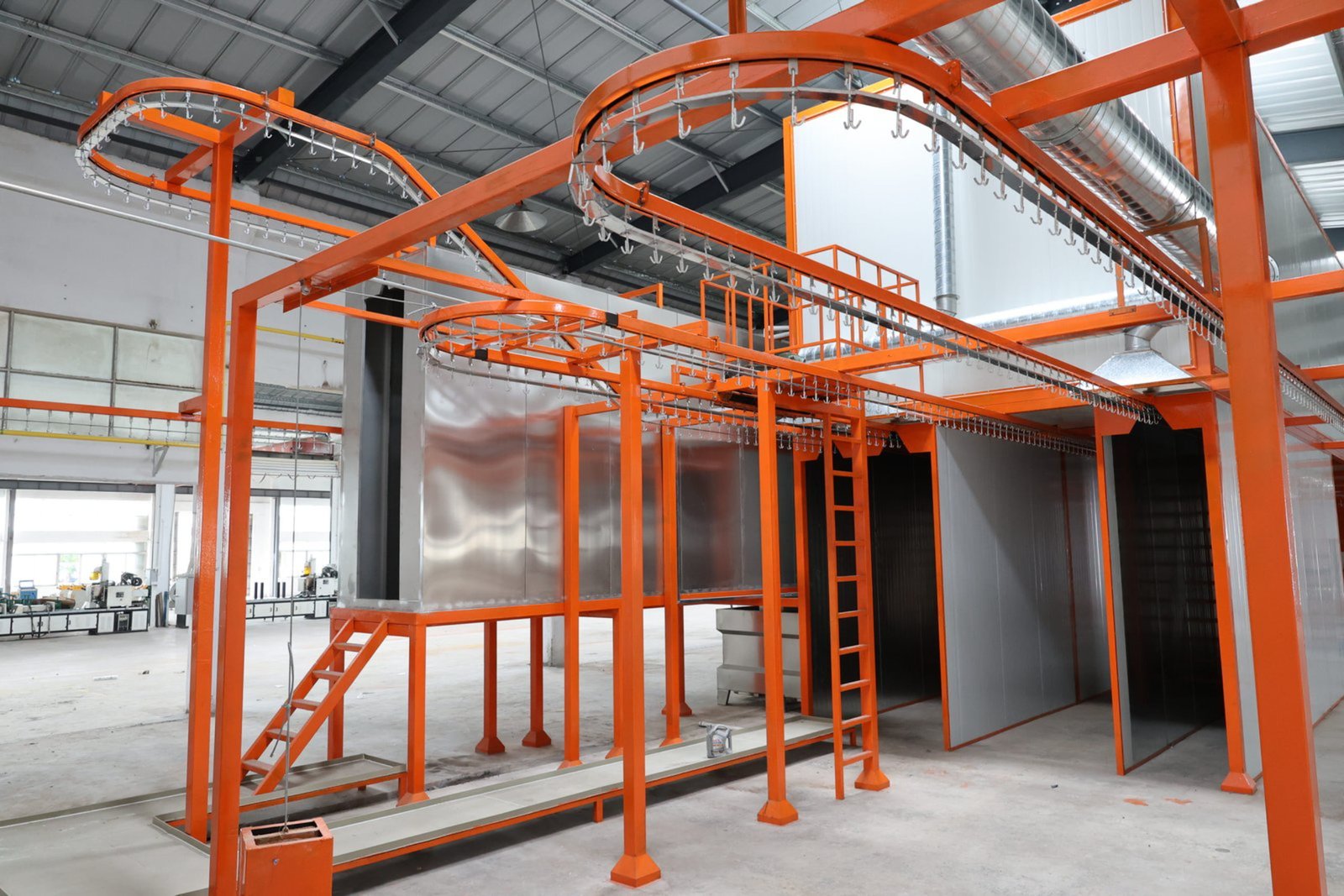 Client production floor showing Ketu coating line in operation