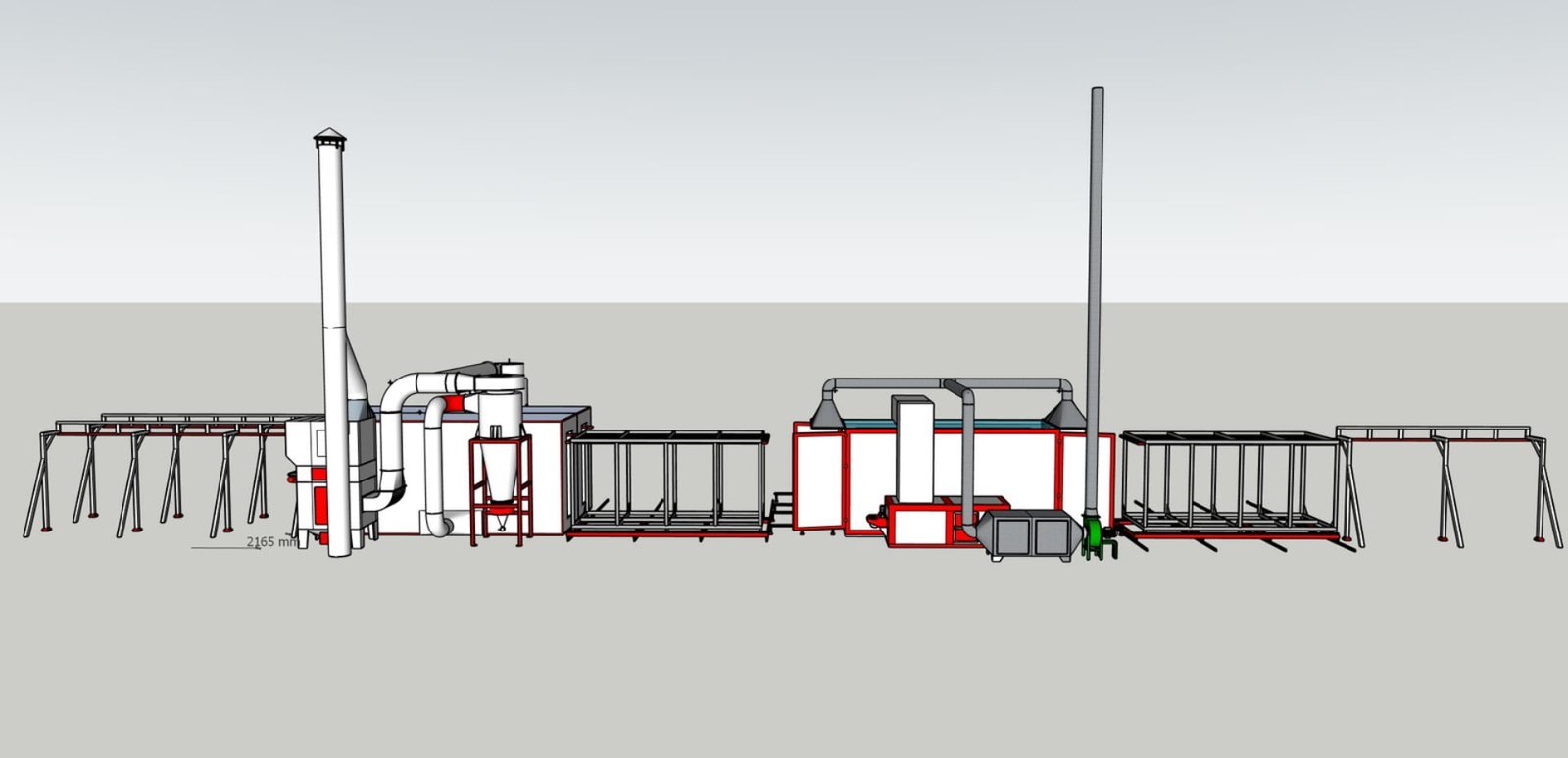 Navigation radiator powder coating production line reference