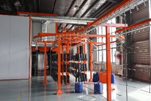 compressed air drying system for powder coating