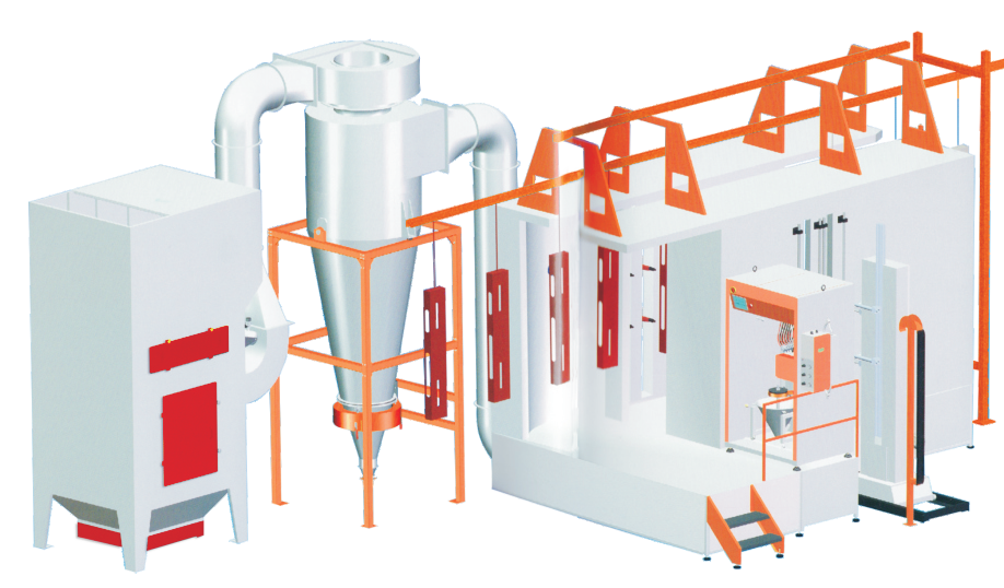Large Cyclone Powder Spray Booth