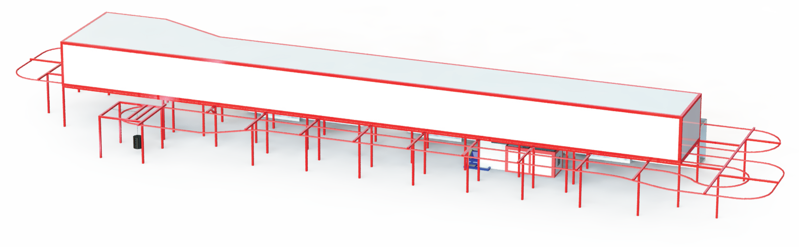 Multi-Line Bridge Curing Oven Design View
