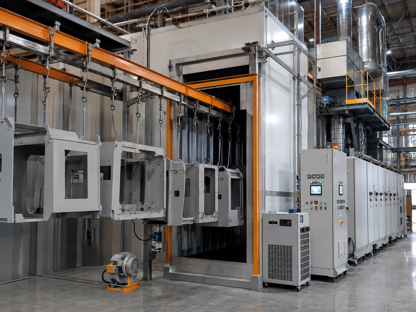 Smooth machinery coating surface finish