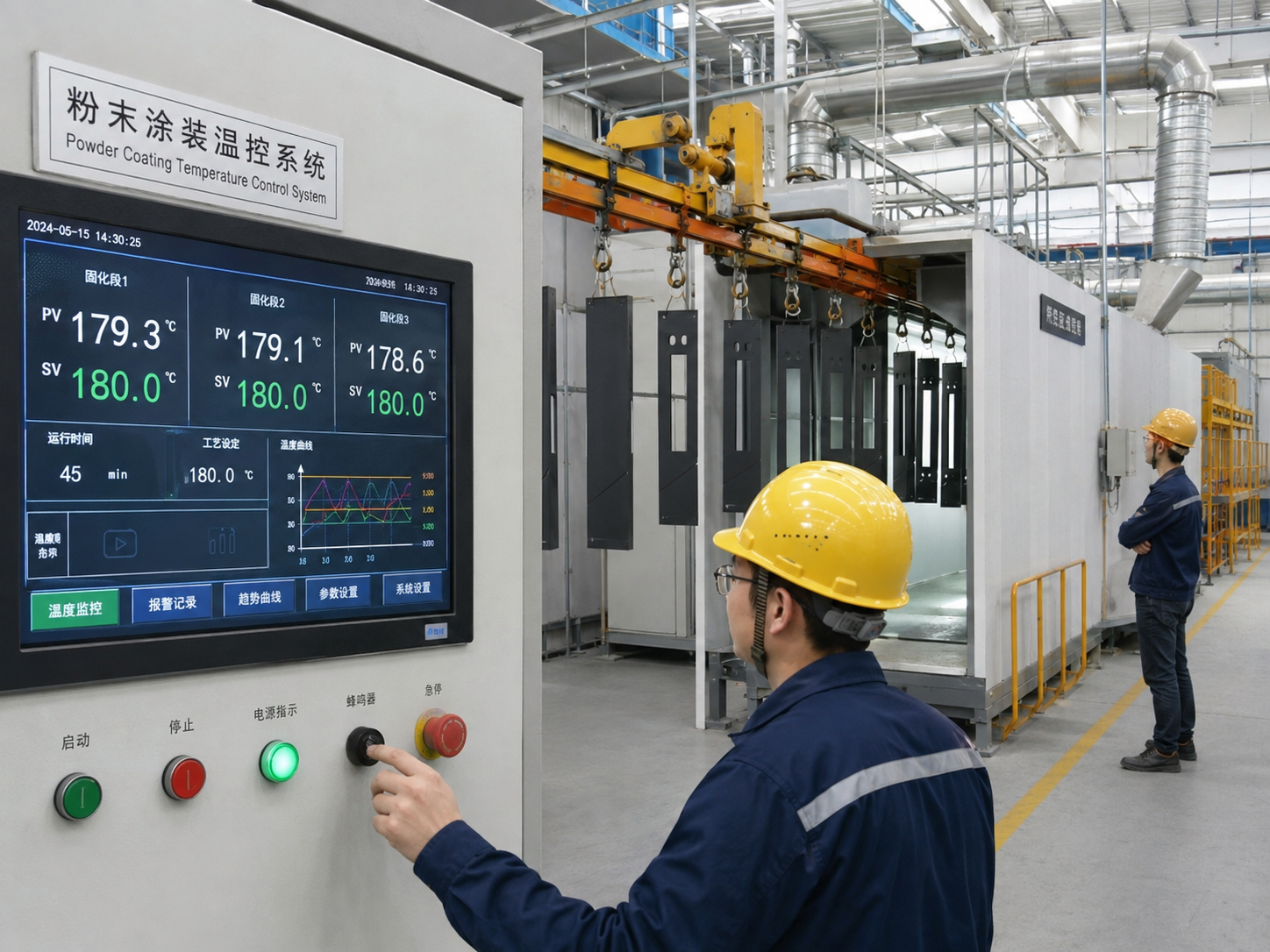 Temperature control panel